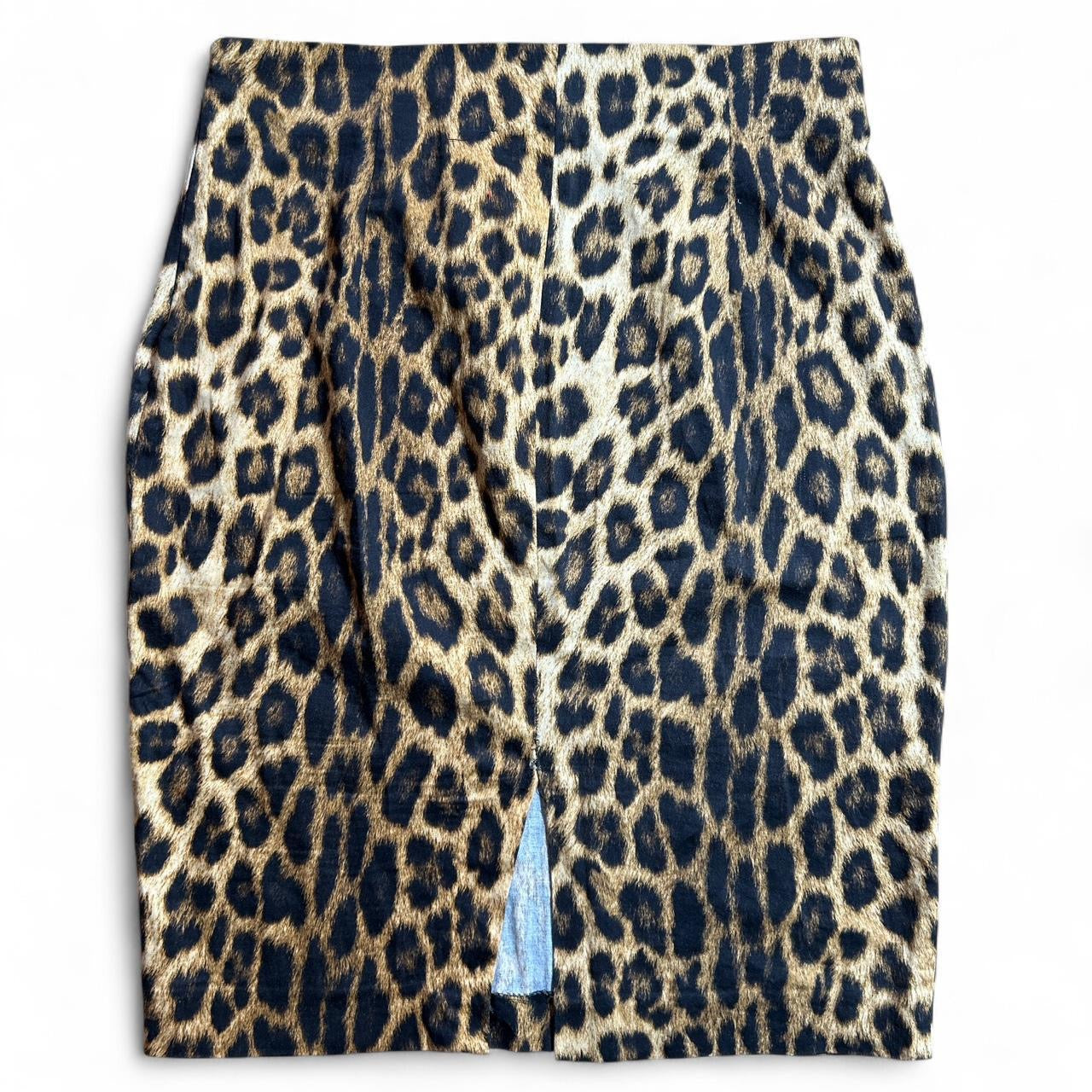 Leopard print pencil skirt