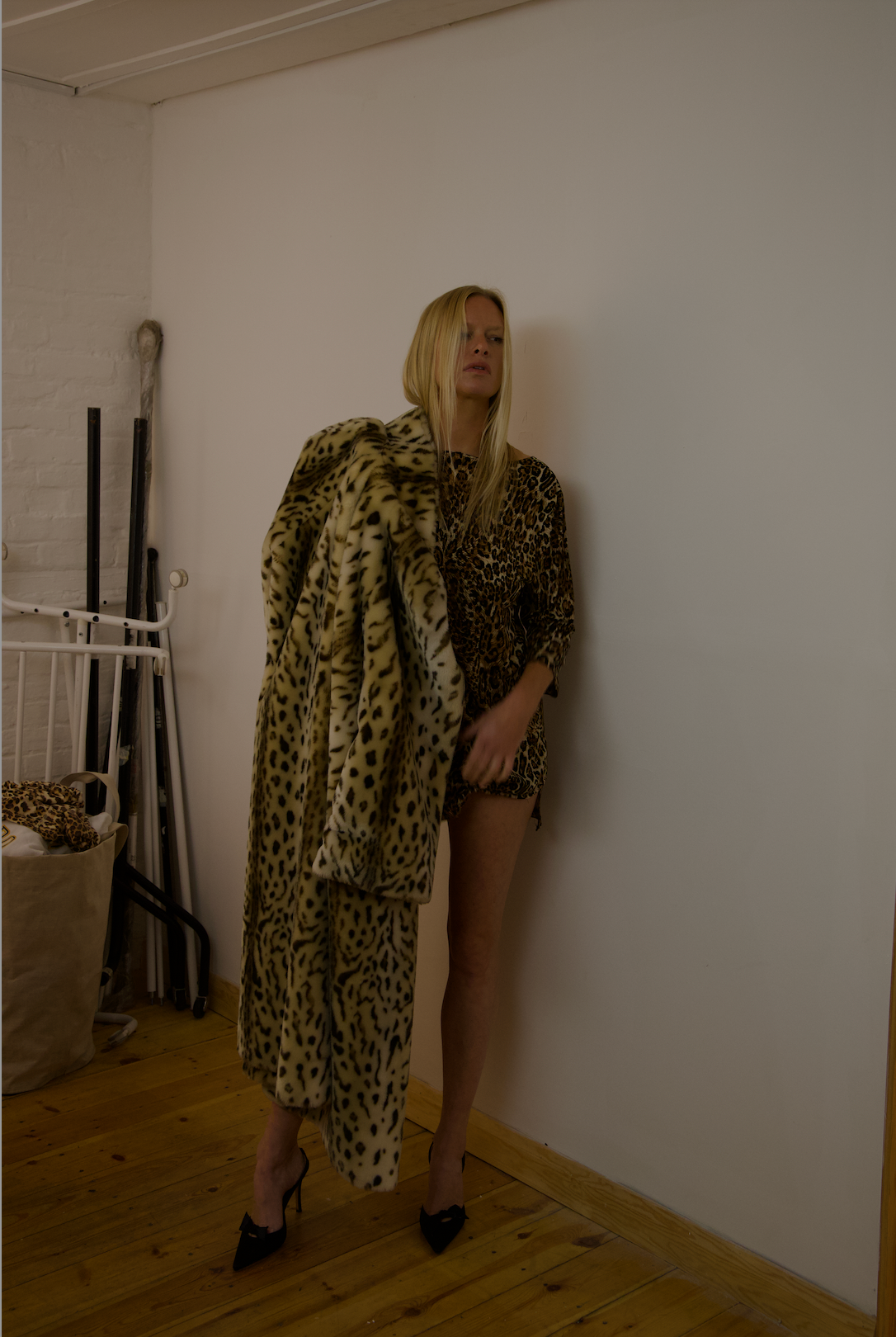 Vintage leopard print T-shirt dress