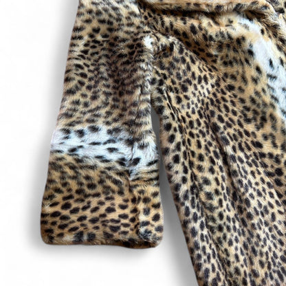 Vintage leopard print fur coat