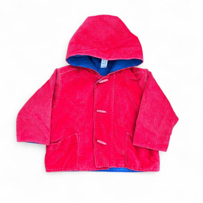 Vintage red corduroy duffle coat