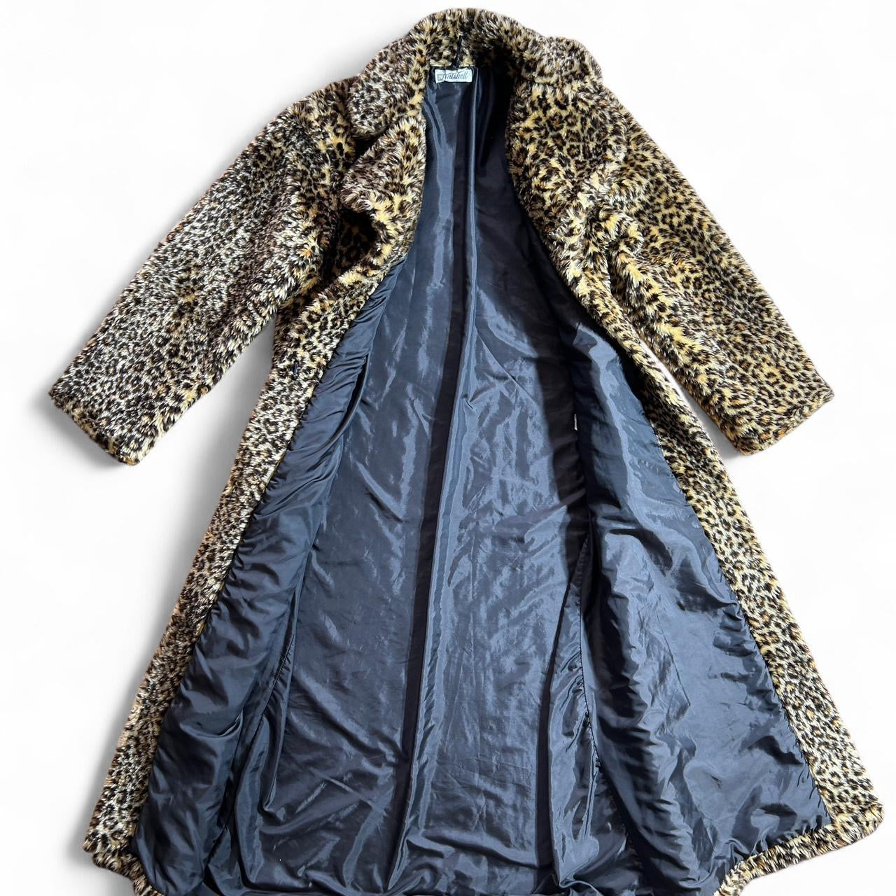 Vintage brown leopard print coat