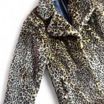 Vintage brown leopard print coat