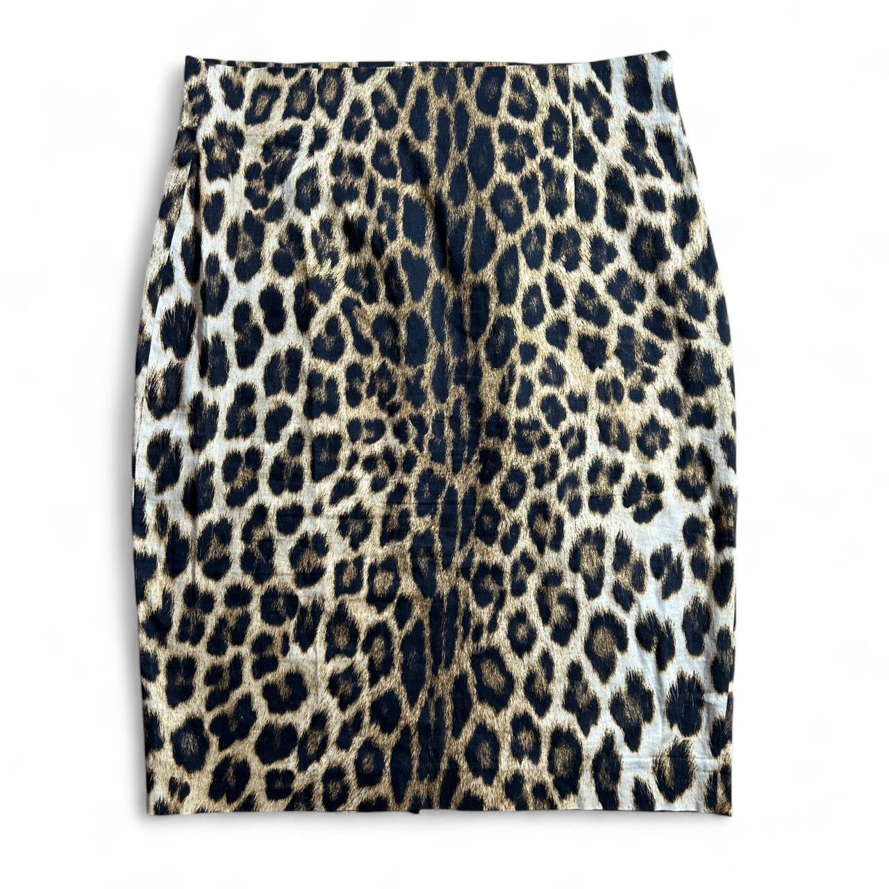 Leopard print pencil skirt