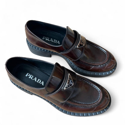 Prada chocolate brown Loafers