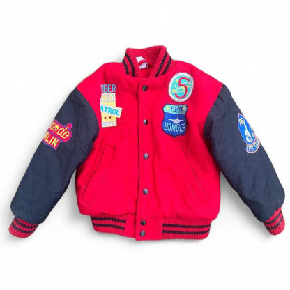 Jordache patched bomber jacket