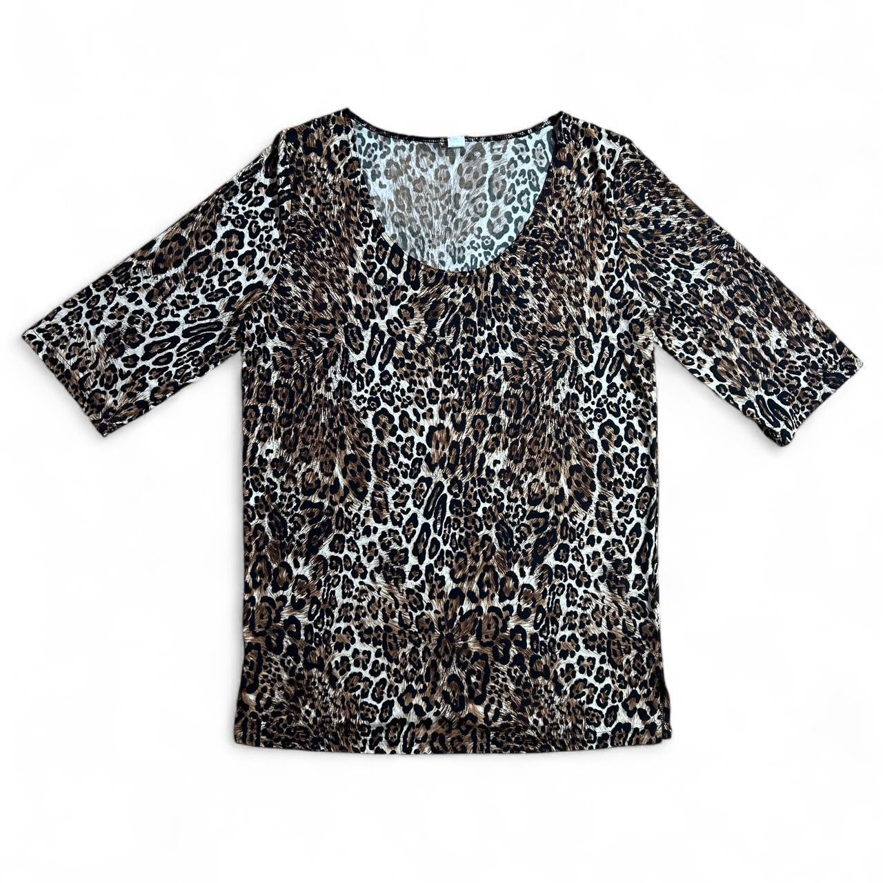 Vintage leopard print T-shirt dress