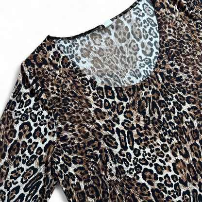 Vintage leopard print T-shirt dress