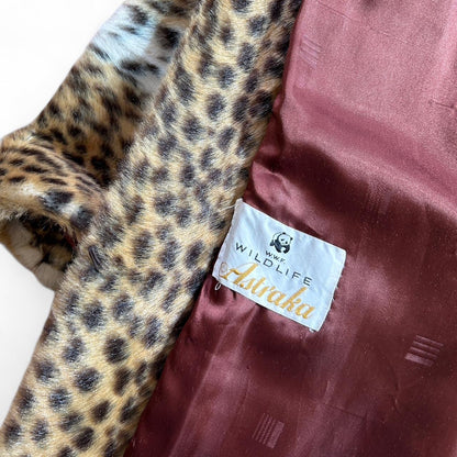 Vintage leopard print fur coat