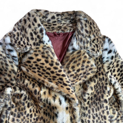 Vintage leopard print fur coat
