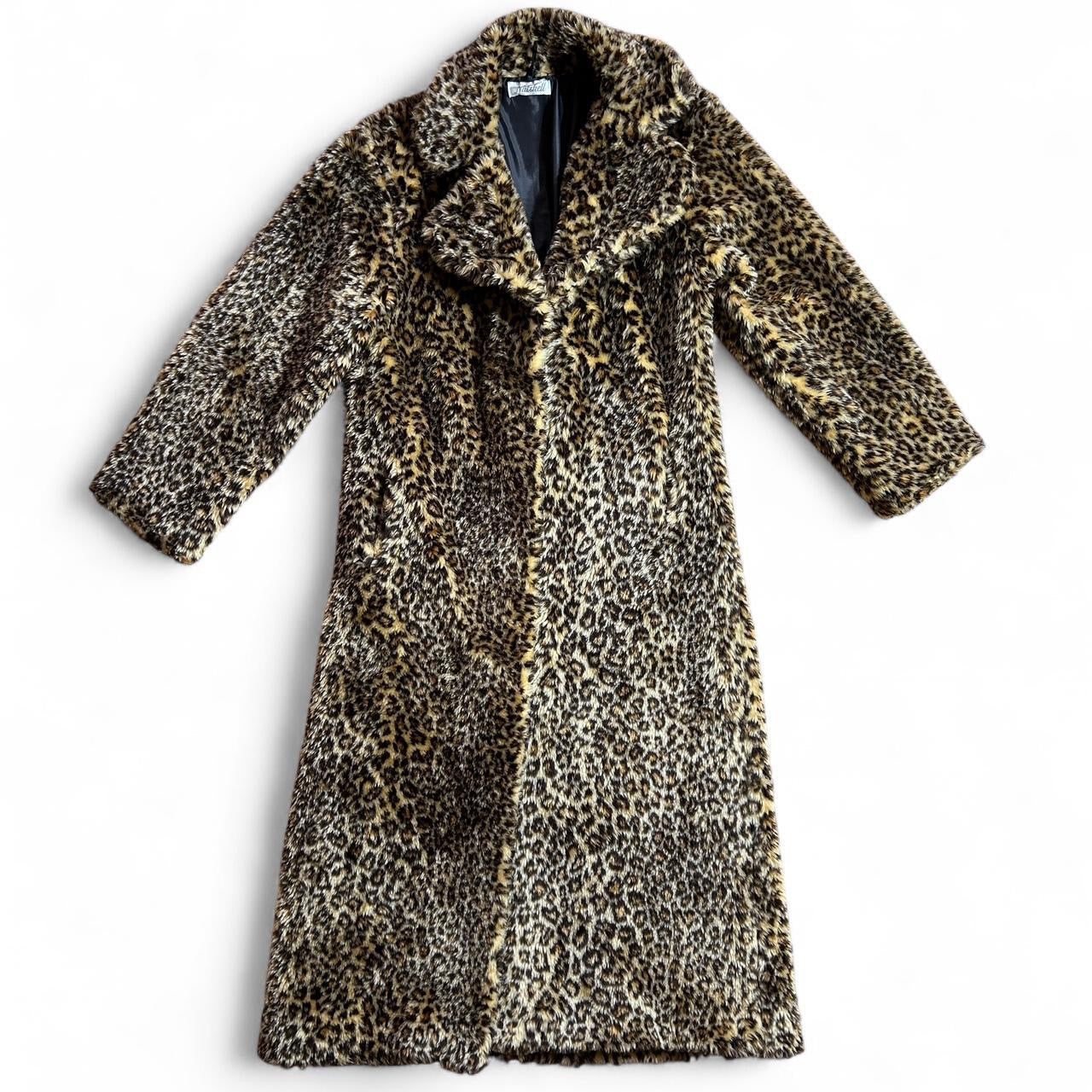 Vintage brown leopard print coat