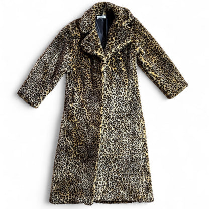 Vintage brown leopard print coat