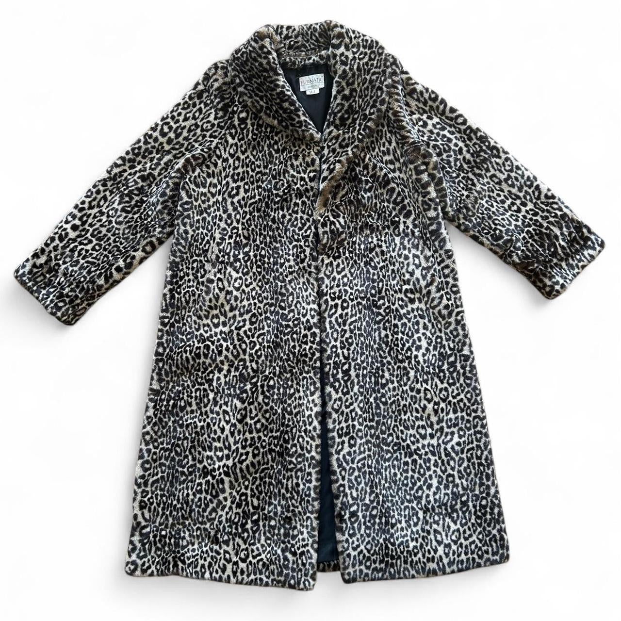 Vintage long leopard fur coat