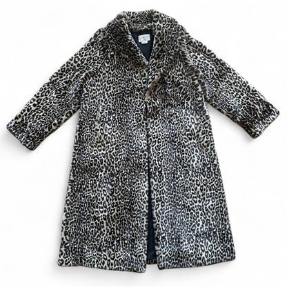 Vintage long leopard fur coat