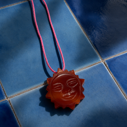 Carnelian Sun pendants