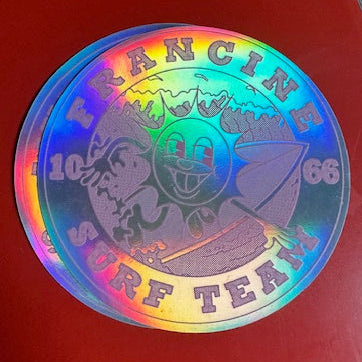 Francine holographic eco sticker
